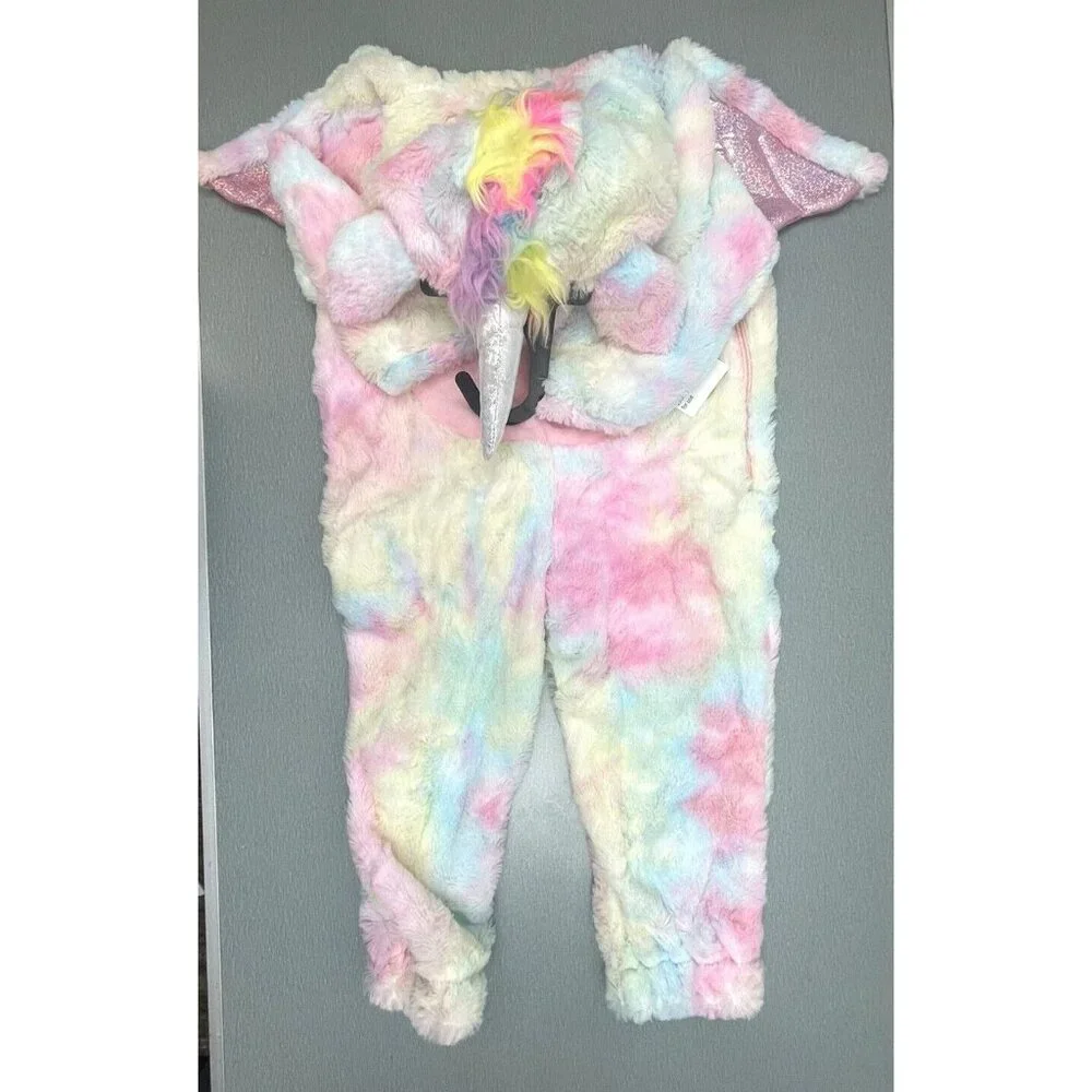 Hyde & EEK! Halloween Toddler Plush Unicorn Halloween Costume Jumpsuit 18-24M
